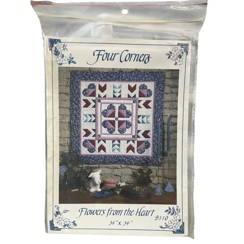 Four Corners 9110 Flowers from the Heart Quilt Wall Hanging 34